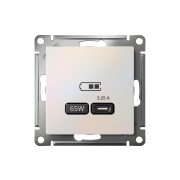 ATN000427 - AtlasDesign USB РОЗЕТКА тип-C 65W высокоскоростная зарядка QC, PD, механизм, ЖЕМЧУГ