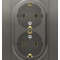 ATN000924 - AtlasDesign РОЗЕТКА двойная с заземлением, 16А, в сборе, СТАЛЬ