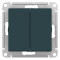 ATN000865 - AtlasDesign 2-клавишный ПЕРЕКЛЮЧАТЕЛЬ, схема 6, 10АХ, механизм, ИЗУМРУД