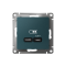 ATN000827 - AtlasDesign USB РОЗЕТКА тип-C 65W высокоскоростная зарядка QC, PD, механизм, ИЗУМРУД