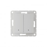 SBDV-00199 - ATLASDESIGN SMART 2-клавишный ВЫКЛЮЧАТЕЛЬ с подсветкой, Zigbee, сх.5, L+N, 10А, механизм, БЕЛЫЙ, ATN000153Z