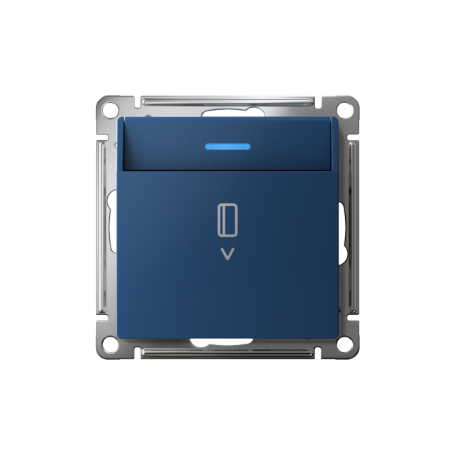ATLASDESIGN ВЫКЛЮЧАТЕЛЬ карточный с подсветкой, 10А, без задержки отключения, механизм, АКВАМАРИН, ATN001114