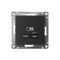 ATN001027 - AtlasDesign USB РОЗЕТКА тип-C 65W высокоскоростная зарядка QC, PD, механизм, КАРБОН