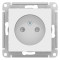 ATN000149 - AtlasDesign РОЗЕТКА без заземления со шторками, 16А, механизм, БЕЛЫЙ