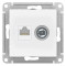 ATN000189 - AtlasDesign РОЗЕТКА двойная ТВ + компьютерная RJ45, категория  5Е, БЕЛЫЙ