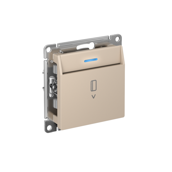 ATLASDESIGN ВЫКЛЮЧАТЕЛЬ карточный с подсветкой, 10А, без задержки отключения, механизм, ПЕСОЧНЫЙ, ATN001214