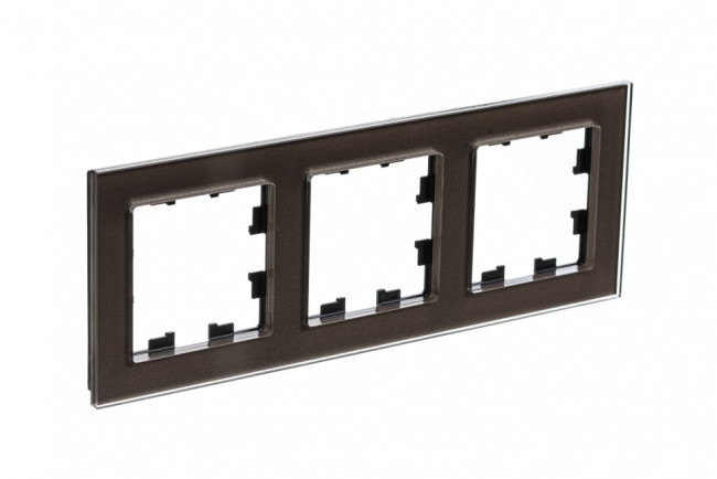 ATN320603 - AtlasDesign Nature Рамка на 3 поста, стекло мокко