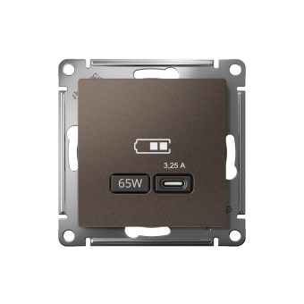 ATN000627 - AtlasDesign USB РОЗЕТКА тип-C 65W высокоскоростная зарядка QC, PD, механизм, МОККО
