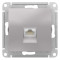 ATN000386 - AtlasDesign РОЗЕТКА компьютерная RJ45, категория  6A, механизм, АЛЮМИНИЙ