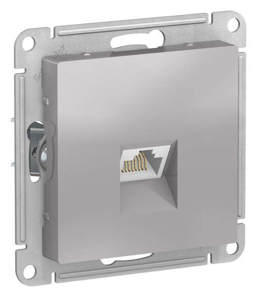 ATN000386 - AtlasDesign РОЗЕТКА компьютерная RJ45, категория  6A, механизм, АЛЮМИНИЙ