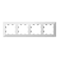 ATLASDESIGN AIR 4-постовая РАМКА, БЕЛЫЙ/дымчатый черный, ATN225104