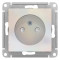 ATN000449 - AtlasDesign РОЗЕТКА без заземления со шторками, 16А, механизм, ЖЕМЧУГ