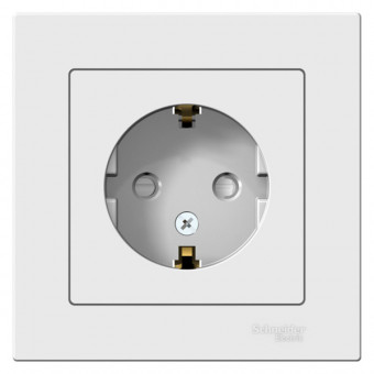 ATN001344 - AtlasDesign РОЗЕТКА с заземлением со шторками, 16А, в сборе, ЛОТОС ATN001344 - AtlasDesign РОЗЕТКА с заземлением со шторками, 16А, в сборе, ЛОТОС