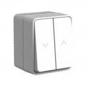 ATN543019 - AtlasDesign PROFI IP54 2-клавишный ВЫКЛЮЧАТЕЛЬ ДЛЯ ЖАЛЮЗИ, 2хсх.4, СЕРЫЙ
