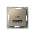 ATN000527 - AtlasDesign USB РОЗЕТКА тип-C 65W высокоскоростная зарядка QC, PD, механизм, ШАМПАНЬ