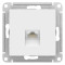 ATN000186 - AtlasDesign РОЗЕТКА компьютерная RJ45, категория  6A, механизм, БЕЛЫЙ