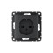 SBDV-00202 - ATLASDESIGN SMART Умная встраиваемая розетка с заземлением со шторками, Zigbee, 16А, КАРБОН, ATN001045Z
