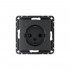 SBDV-00202 - ATLASDESIGN SMART Умная встраиваемая розетка с заземлением со шторками, Zigbee, 16А, КАРБОН, ATN001045Z