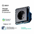 SBDV-00202 - ATLASDESIGN SMART Умная встраиваемая розетка с заземлением со шторками, Zigbee, 16А, КАРБОН, ATN001045Z