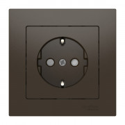 ATLASDESIGN РОЗЕТКА с заземлением со шторками, 16А, в сборе, быстрозажимные клеммы., МОККО, ATN000644S