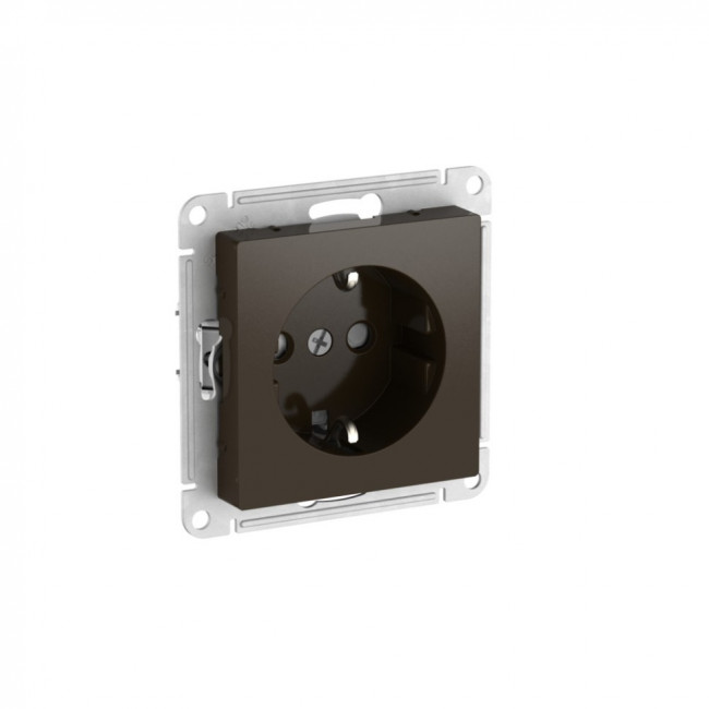 ATLASDESIGN РОЗЕТКА с заземлением со шторками, 16А, мех., быстрозажимные клеммы., МОККО, ATN000645S