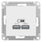 ATN000133 - AtlasDesign USB РОЗЕТКА, 5В, 1 порт x 2,1 А, 2 порта х 1,05 А, механизм, БЕЛЫЙ