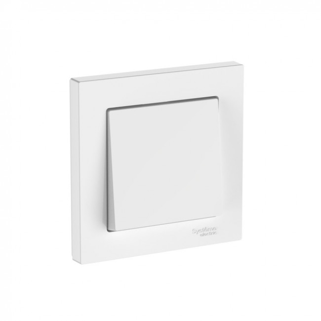 ATLASDESIGN 1-клавишный ВЫКЛЮЧАТЕЛЬ, сх.1, 10АХ, в сборе, быстрозажимные клеммы., БЕЛЫЙ, ATN000112S