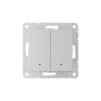 ATLASDESIGN SMART 2-кл. ВЫКЛЮЧАТЕЛЬ с подсв. с опц.нейтралью, Zigbee, сх.1, L(N), 10А, мех., БЕЛЫЙ, ATN000117Z