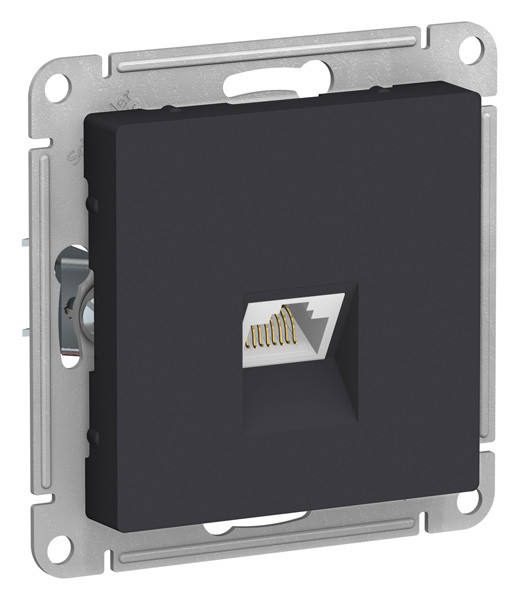 ATN001086 - AtlasDesign РОЗЕТКА компьютерная RJ45, категория  6A, механизм, КАРБОН