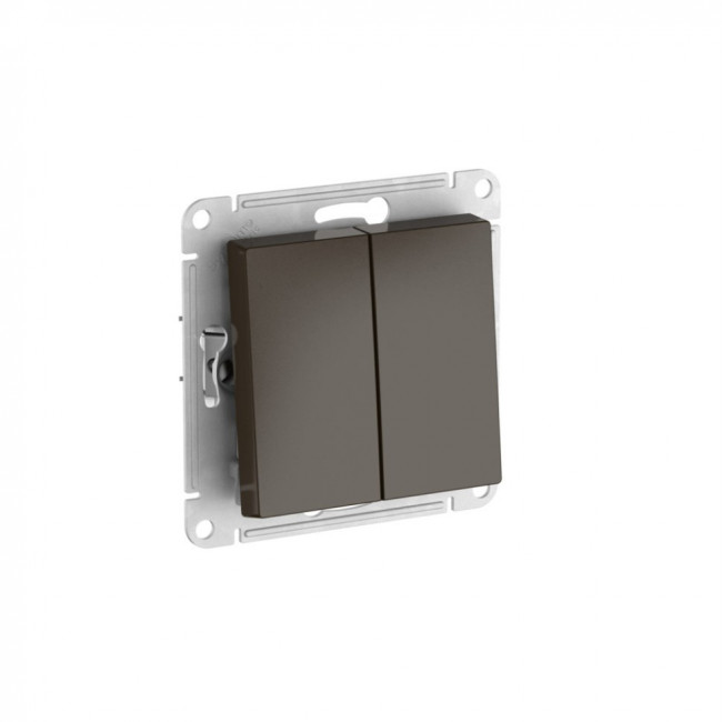 ATLASDESIGN 2-клавишный ВЫКЛЮЧАТЕЛЬ, сх.5, 10АХ, мех., быстрозажимные клеммы., МОККО, ATN000651S