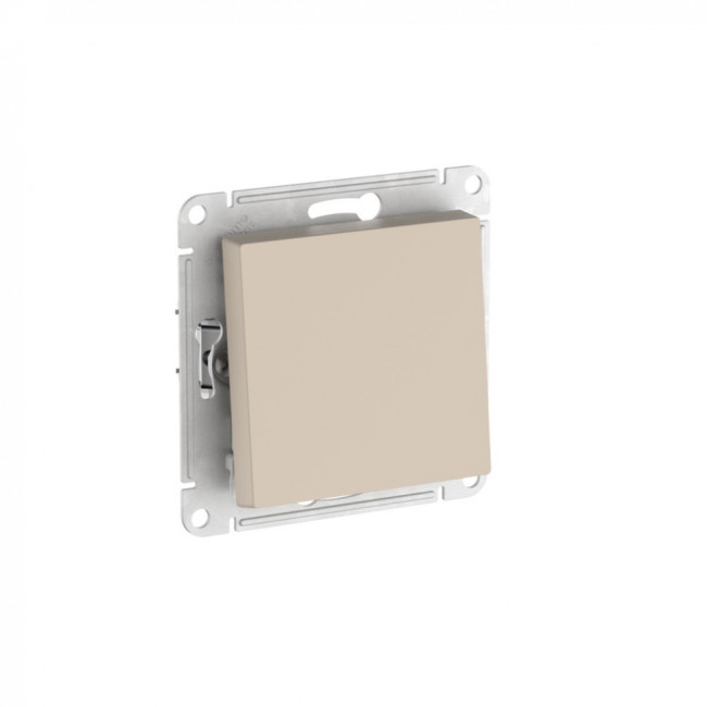 ATLASDESIGN ВЫКЛЮЧАТЕЛЬ с самовозвратом, сх.1, 10АХ, мех., быстрозажимные клеммы., ПЕСОЧНЫЙ, ATN001215S