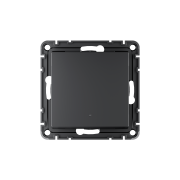 ATLASDESIGN SMART 1-кл. ВЫКЛЮЧАТЕЛЬ с подсв. с опц.нейтралью, Zigbee, сх.1, L(N), 10А, мех., КАРБОН, ATN001015Z