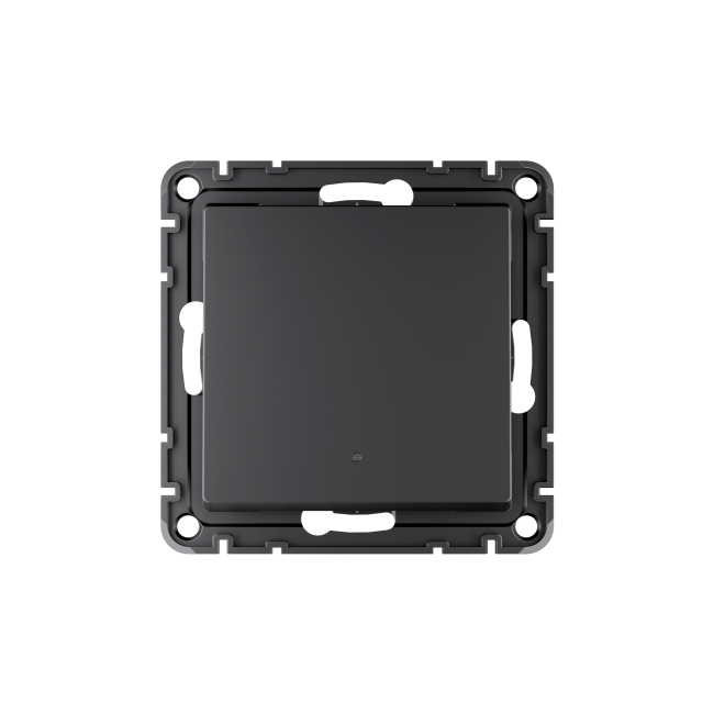 ATLASDESIGN SMART 1-кл. ВЫКЛЮЧАТЕЛЬ с подсв. с опц.нейтралью, Zigbee, сх.1, L(N), 10А, мех., КАРБОН, ATN001015Z