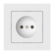 ATLASDESIGN РОЗЕТКА без заземления, 16А, в сборе, быстрозажимные клеммы., БЕЛЫЙ, ATN000140S