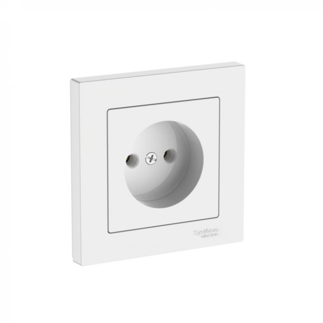 ATLASDESIGN РОЗЕТКА без заземления, 16А, в сборе, быстрозажимные клеммы., БЕЛЫЙ, ATN000140S