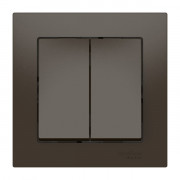 ATLASDESIGN 2-клавишный ВЫКЛЮЧАТЕЛЬ, сх.5, 10АХ, в сборе, быстрозажимные клеммы., МОККО, ATN000652S