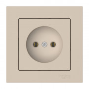 ATLASDESIGN РОЗЕТКА без заземления, 16А, в сборе, быстрозажимные клеммы., ПЕСОЧНЫЙ, ATN001240S