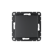 ATLASDESIGN SMART 2-кл. ВЫКЛЮЧАТЕЛЬ с подсв. с опц.нейтралью, Zigbee, сх.1, L(N), 10А, мех., КАРБОН, ATN001017Z