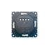ATLASDESIGN SMART 2-кл. ВЫКЛЮЧАТЕЛЬ с подсв. с опц.нейтралью, Zigbee, сх.1, L(N), 10А, мех., КАРБОН, ATN001017Z