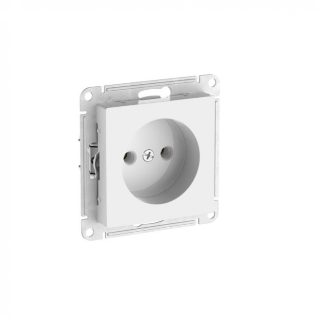 ATLASDESIGN РОЗЕТКА без заземления без шторок, 16А, мех., быстрозажимные клеммы., БЕЛЫЙ, ATN000141S