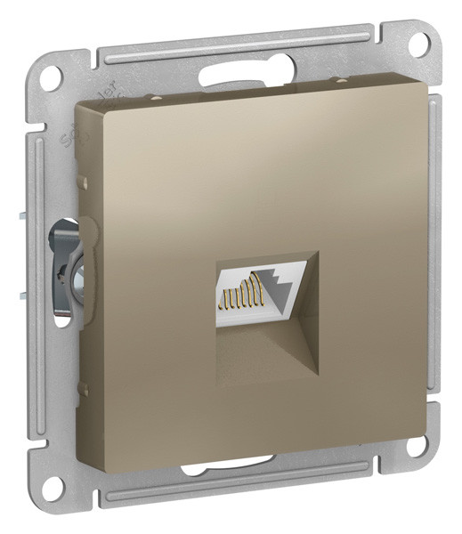 ATN000586 - AtlasDesign РОЗЕТКА компьютерная RJ45, категория  6A, механизм, ШАМПАНЬ