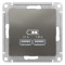 ATN000933 - AtlasDesign USB РОЗЕТКА, 5В, 1 порт x 2,1 А, 2 порта х 1,05 А, механизм, СТАЛЬ