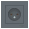 ATN000740 - AtlasDesign РОЗЕТКА без заземления, 16А, в сборе, ГРИФЕЛЬ