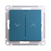 ATN000819 - AtlasDesign 2-клавишный ВЫКЛЮЧАТЕЛЬ ЖАЛЮЗИ, 10А, мех., ИЗУМРУД