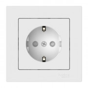 ATLASDESIGN РОЗЕТКА с заземлением со шторками, 16А, в сборе, быстрозажимные клеммы., БЕЛЫЙ, ATN000144S