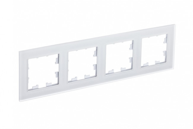 ATN330104 - AtlasDesign Nature Рамка на 4 поста, стекло белое матовое