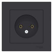 ATN001040 - AtlasDesign РОЗЕТКА без заземления, 16А, в сборе, КАРБОН