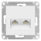 ATN001385 - AtlasDesign РОЗЕТКА двойная компьютерная RJ45+RJ45, кат.5Е, механизм, ЛОТОС