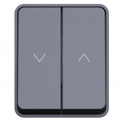 ATN544019 - AtlasDesign PROFI IP54 2-клавишный ВЫКЛЮЧАТЕЛЬ ДЛЯ ЖАЛЮЗИ, 2хсх.4, АНТРАЦИТ