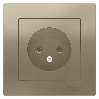 ATN000540 - AtlasDesign РОЗЕТКА без заземления, 16А, в сборе, ШАМПАНЬ